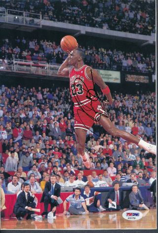 Michael Jordan Signed 8x11 Calendar Page Autograph Auto Psa/dna Ae01758