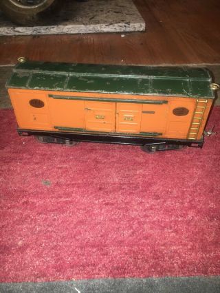 Vintage Prewar Lionel 214 Automotive Furniture Car Orange Green Roof W Box