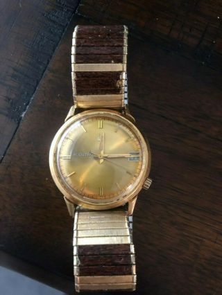Vintage Bulova " Accutron " Watch 18k Gold Filled