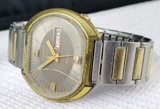 Unique Vintage Mens Wittnauer Automatic Swiss Made Gold Tone Watch - 1047