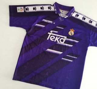 Real Madrid 1994/96 Away Football Shirt L Kelme Vintage Soccer Jersey 1196
