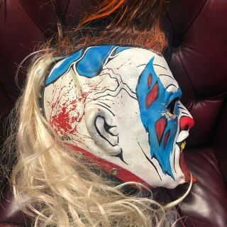 Psycho Clown Autographed Ring Worn Wrestling Mask Aaa Fight Plaza