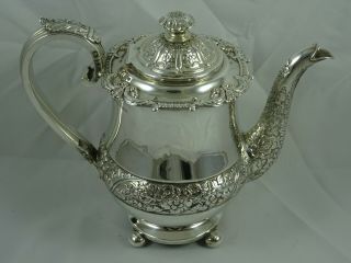 Large George Iv Solid Silver Coffee Pot,  1817,  859gm