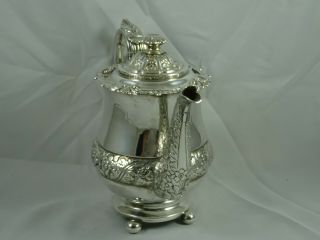 LARGE GEORGE IV solid silver COFFEE POT,  1817,  859gm 2