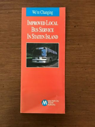 1988 Staten Island Bus Map - York City Transit Authority
