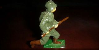 Vintage Barclay Manoil Lead Metal Toy Military Soldier Running With Rifle