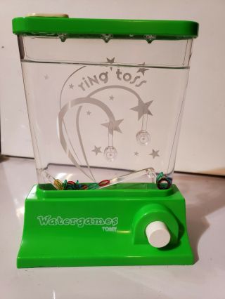 Vintage Tomy Watergames Ring Toss Water Game Lime Green