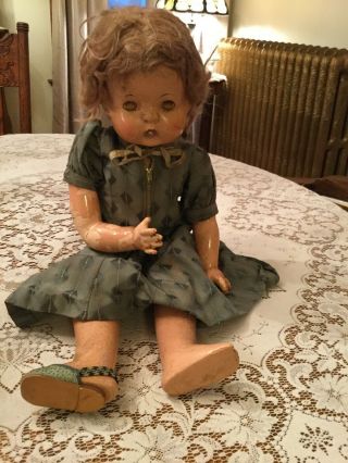 Sweet Vintage 1930s Composition Effanbee Patsy Ann Doll 19 "