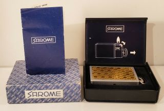 Vintage Sarome Butane Pocket Lighter,  With Instructions