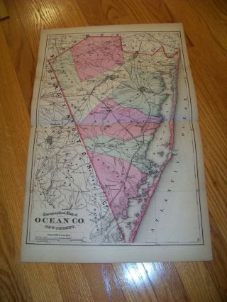 1872 Map F.  W.  Beers,  Comstock & Cline Ocean County Long Branch Jersey