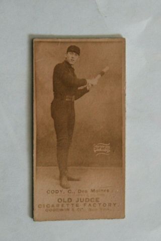 1887 Old Judge Cigarettes 1887 N172 Old Judge Mike Cody Baseball Card