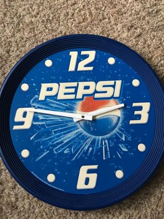 Pepsi Clock Vintage Wall 18.  5” Diameter,
