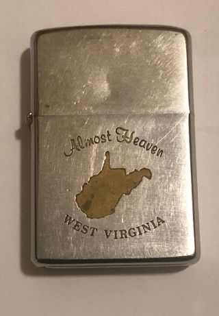 Vintage 1966 Almost Heaven West Virginia Zippo Lighter Wv