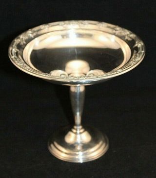 Wild Rose International Sterling Silver Weighted Compote Candy Dish T198