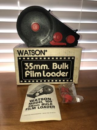 Watson Vintage Model No.  100 35mm Bulk Film Loader,  Instructions