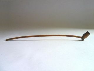 Antique Rare 18th/19th Century Carved Cherry Wood Long Tobacco Pipe.