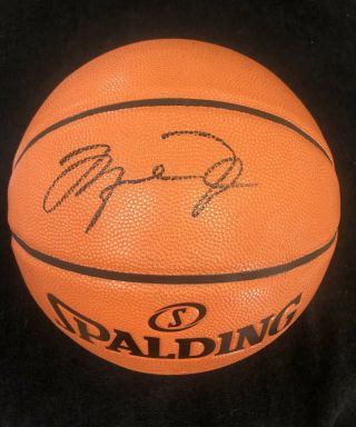 Michael Jordan Signed Full Size Spalding Basketball With