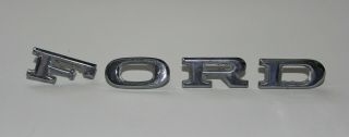 Vintage 1975 75 Ford Pinto Hood Trunk Badge Emblem F O R D Letters Lettering Set