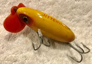 Fishing Lure Fred Arbogast Wwii Wood Plastic Lip Jitterbug Tackle Box Crank Bait