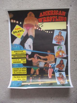Vintage American Wrestling Poster - Brawl 111