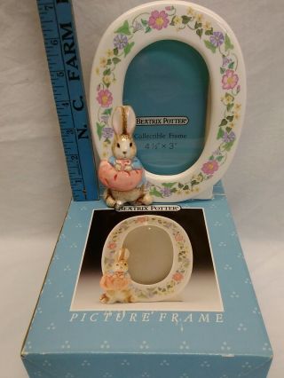 Vintage Beatrix Potter Picture Frame Peter Rabbit Flowers 1990 Nib Schmid