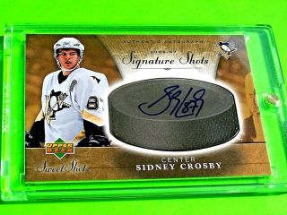 2006 - 07 Ud Sweet Shot Sidney Crosby Hard Sign Auto Signature Shots Ref 19 20