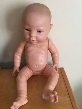 Vintage Berjusa Girl Doll Baby Newborn Soft Vinyl 16”