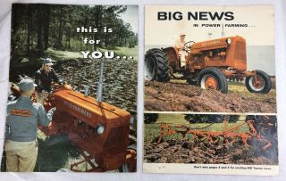 (2) Vintage Allis Chalmers Tractor & Equipment Sales Brochures D14 D17 Wd45,