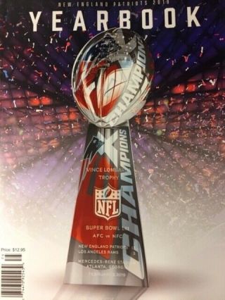 2019 England Patriots Yearbook Program 2020 Bowl 54 ? Nfl Tom Brady
