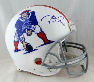 Tom Brady Signed England Patriots F/s Authentic 65 - 81 Tb Helmet - Tristar