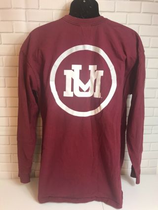 Men’s Nike University Of Montana Long Sleeve Shirt Xl Grizzlies Maroon Missoula