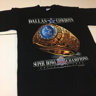 Vintage 1993 Dallas Cowboys Bowl Champions Short Sleeve Tshirt