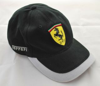 Vintage Official Black & Grey Ferrari Logo Cap.