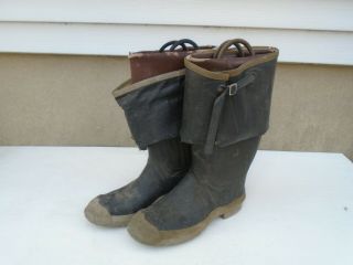 Top Notch Siren Fire Boots - Size 12 Hip Boots Vintage 1960s