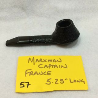 Marxman Captain Vtg Estate Tobacco Smoking Pipe Made In France,  Unique Shape