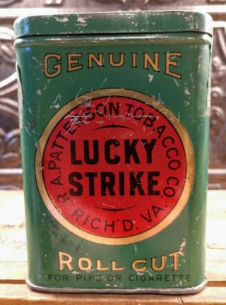 Vintage Lucky Strike Tobacco Pocket Tin