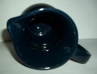 Vintage Dark Blue Pottery Pitcher 7 