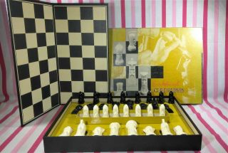 Marvelous Vintage 1961 Peter Ganine Sculptured Gothic Chess Set • Salon Edition