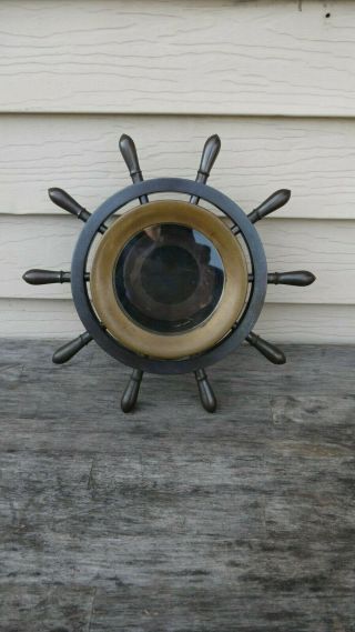 Antique Chelsea Boston Clock Co.  Ships/yacht Wheel Clock Case