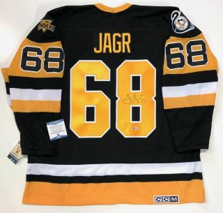 Jaromir Jagr Signed Pittsburgh Penguins 1992 Stanley Cup Jersey Beckett