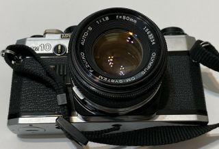 Olympus Om - 10 35mm Slr Film Camera With 50 Mm Lens Kit Vintage -
