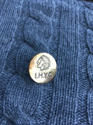 Indian Harbor Yacht Club IHYC Rare Vintage Blazer Buttons Indian Head Logo Brass 2