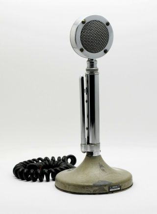 Vtg Astatic Model D - 104 Lollipop Base Station Microphone W/ T - Ug8 Stand