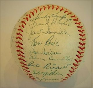 1963 World Champion Los Angeles Dodgers Signed Baseball 28 Signatures - Jsa Loa