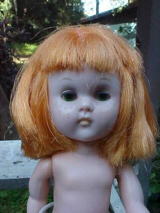 Vintage Vogue Ginny 8 " Little Lil Imp Carrot Redhead Doll Green Eyes Freckles
