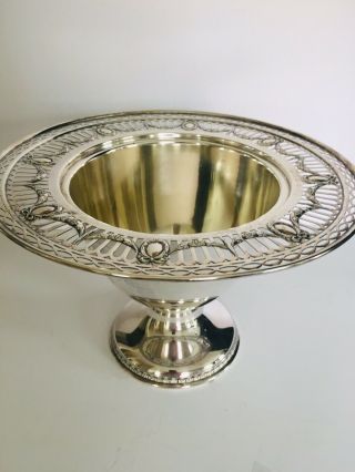 Gorham Sterling Silver Centerpiece Bowl With Pierced Pattern