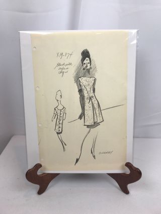 Givenchy Designer Vintage Mid Century Fashion Design Stat Sheet B1f8
