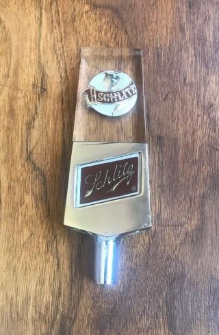 Vintage 1968 Collectible Schlitz Acrylic Metal Beer Bar Tap