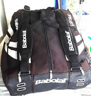 Babolat Vintage 12 Pack Tennis Racquet Racket Bag Black And White