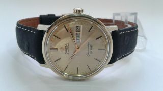 Vintage Omega Seamaster Deville Day & Date 14k.  G.  F.  Automatic Watch Ca.  1970 
